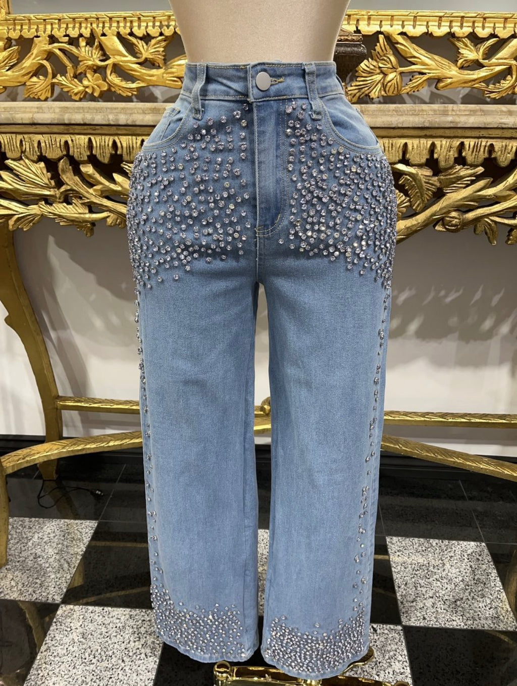 Rhinestone jean