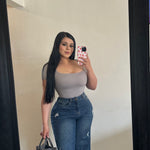 Bell bottom distressed Jean