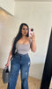 Bell bottom distressed Jean