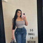 Bell bottom distressed Jean