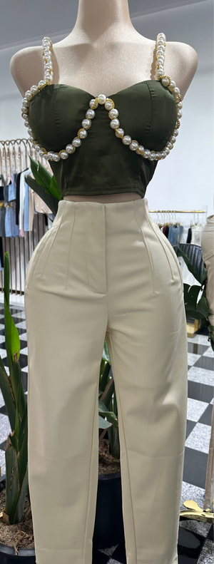 Amina leather trouser