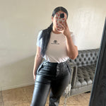 Amina leather trouser