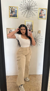 Khaki Cargo (TALL GIRL FRIENDLY)
