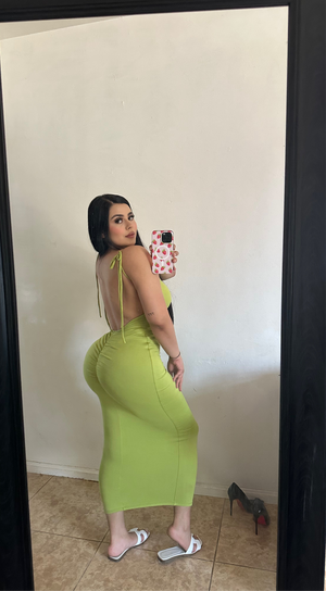 Sexy open back dress