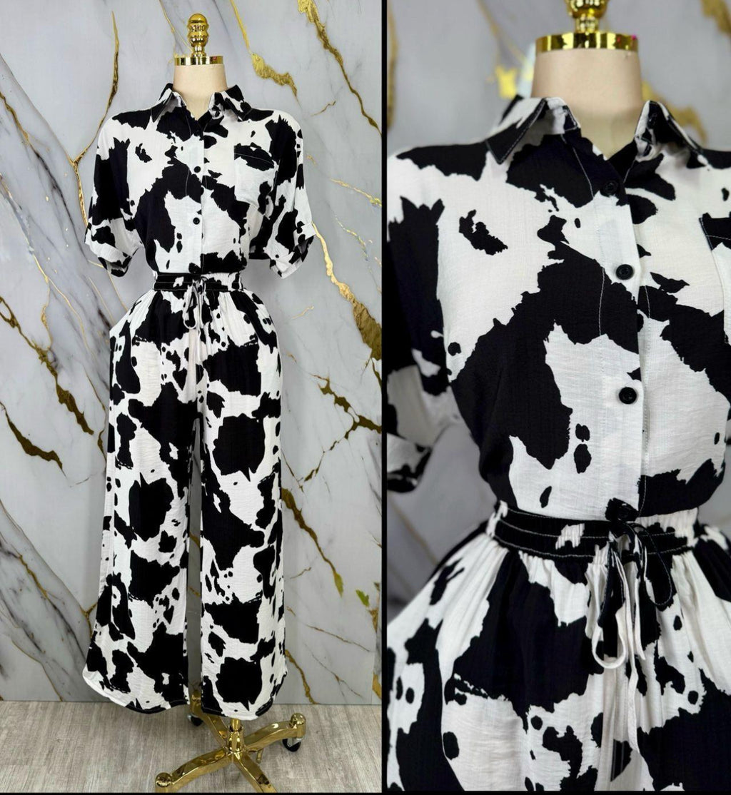 Cow print set