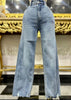 Light wash distressed jean